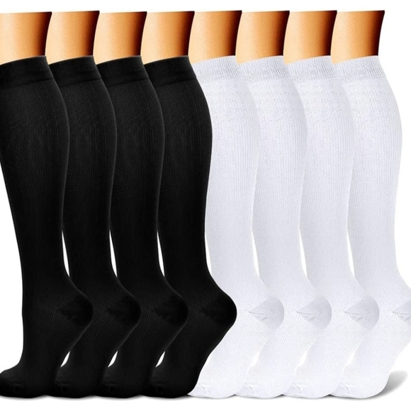 Charmking Accessories Charmking Knee High Compression Socks 4 Pairs